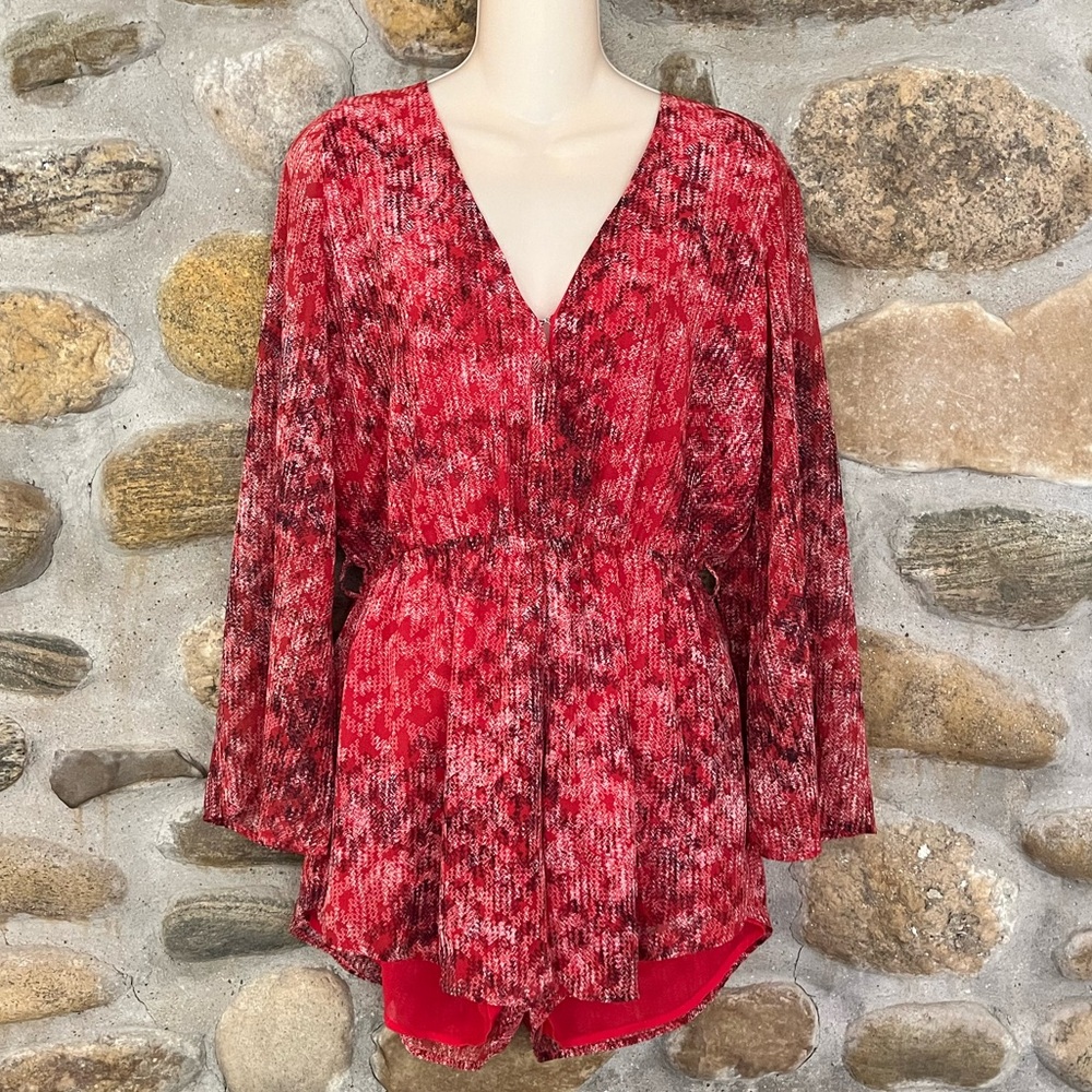 The Impeccable Pig Red and Black Jumpsuit